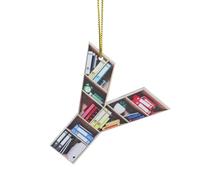 Décoration de Noël en forme de cœur pour les amateurs de livres - Décoration de Noël en acrylique pour les amateurs de littérature et les lecteurs comme idée unique