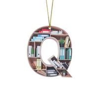 Décoration de Noël en forme de cœur pour les amateurs de livres - Décoration de Noël en acrylique pour les amateurs de littérature et les lecteurs comme idée unique