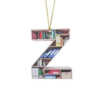 Décoration de Noël en forme de cœur pour les amateurs de livres - Décoration de Noël en acrylique pour les amateurs de littérature et les lecteurs comme idée unique