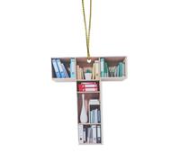 Décoration de Noël en forme de cœur pour les amateurs de livres - Décoration de Noël en acrylique pour les amateurs de littérature et les lecteurs comme idée unique
