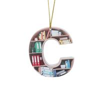 Décoration de Noël en forme de cœur pour les amateurs de livres - Décoration de Noël en acrylique pour les amateurs de littérature et les lecteurs comme idée unique