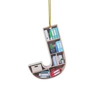 Décoration de Noël en forme de cœur pour les amateurs de livres - Décoration de Noël en acrylique pour les amateurs de littérature et les lecteurs comme idée unique