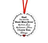 Décoration de Noël en forme de cœur pour papa, cadeau d'anniversaire pour homme, cadeau de départ à la retraite pour homme, père, fils, enfants