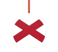 Décoration de Noël en forme de drapeau de l'État de l'Alabama, alternative moderne en acrylique aux décorations de Noël polyvalentes