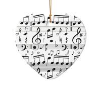 Décoration de Noël en forme de note de musique - Décoration de sapin de Noël, cadeau festif, cadeau pour les amis