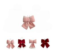 Décoration de Noël en forme de nœud Convient pour les mariages, anniversaires, enterrements de vie de jeune fille (Rose, Rose, petite : 13 x 11,5 x 4 cm)
