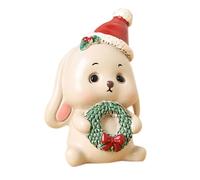 Décoration de Noël en Forme de Père Noël - 5 cm - pour l'Intérieur et l'Extérieur Rouge Mini Statues d'animaux Décoratives pour Bureau, Restaurant (White1, 3.5x2.5x5cm)