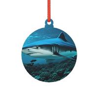Décoration de Noël en forme de requin bleu, alternative moderne en acrylique aux décorations de Noël polyvalentes