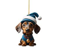 Décoration de Noël en forme de teckel pour les amoureux des chiens, décoration de Noël mignonne à suspendre pour les amoureux des chiens, décoration d'intérieur de vacances (62-E, taille unique)