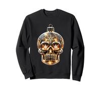 Décoration de Noël en Forme de tête de Mort avec Flocons de Neige Sweatshirt