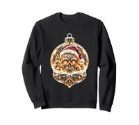 Décoration de Noël en Forme de tête de Mort avec Flocons de Neige Sweatshirt