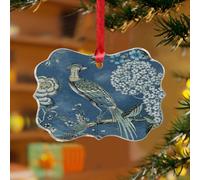 Décoration de Noël en forme d'oiseau bleu marine sur une branche d'arbre, un papillon, un souvenir, des disques en acrylique transparent, rouge-gorge, colibri, cardinal souvenir pour décoration
