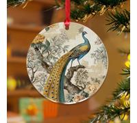 Décoration de Noël en forme d'oiseau jaune et gris, motif colibri floral, cardinal, souvenir drôle, disques en acrylique transparent, esthétique, coloré, peinture d'oiseau, souvenir pour décoration