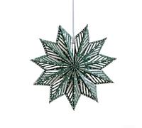 Décoration de Noël en papier origami à suspendre pour la saison des fêtes, matériau en papier avec cordon de suspension pour une suspension facile en tailles de 30 cm et 40 cm (30 cm, vert)