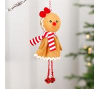 Décoration de Noël en peluche bonhomme en pain d'épice - Décoration de Noël - Décoration de sapin de Noël - Figurines en pain d'épices - Décoration de Noël pour enfants - Cadeau festif à la maison (B)