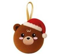 Legami - Décoration de Noël en peluche Ours multicolore à suspendre polyester 9 x 10 x 4 cm