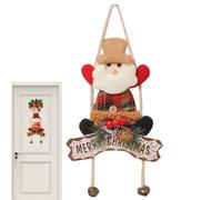 Décoration de Noël en peluche Père Noël | Bonhomme de neige en tissu avec clochettes - Décorations de vacances pour la maison, Thanksgiving, le bureau, les fêtes, les murs, les portes, les fenêtres