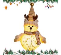 Décoration de Noël en peluche - Père Noël lumineux - Figurine de table