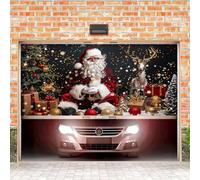 Décoration de Noël en plein air Une fête dans votre garage avec une bannière de Noël indispensable qui fait tourner les têtes