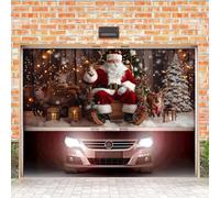 Décoration de Noël en plein air Une fête dans votre garage avec une bannière de Noël indispensable qui fait tourner les têtes (C,A)