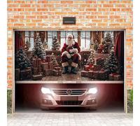 Décoration de Noël en plein air Une fête dans votre garage avec une bannière de Noël indispensable qui fait tourner les têtes (B,A)