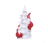 Décoration de Noël en résine Père Noël grimpant pour décoration de vacances ajoute une touche fantaisiste à n'importe quelle pièce (blanc)