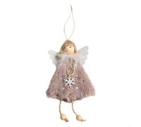 Décoration de Noël en tissu doux et vivant, adorable poupée d'ange à suspendre pour apporter de la joie à vos fêtes saisonnières (rose)