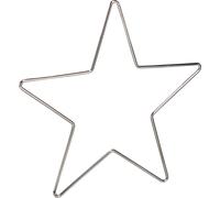 Décoration de Noël Étoiles suspendues Argent 20cm Métal 6 pièces Set Décoration d'arbre de Noël