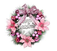 Décoration de Noël Extérieur Couronne de Noel Porte Guirlande Chambre Couronne Noel Porte Cheminée et Décoration Murale Intérieur Guirlande de Noël Sapin Artificielle (One Size)