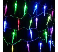 Decoration De Noel Exterieur Lumineuse Solaire Avec Telecommande, Guirlande Lumineuse Sapin De Noel Solaire 8modes, Lumiere Led Deco Noel Jardin Porte Fenetre Suspendre Americaine (Multicolore 5 m)