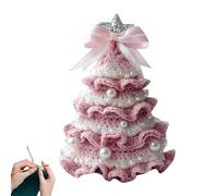 Décoration de Noël faite à la main en crochet pour sapin de Noël - Décoration festive de bureau pour la maison - Idée unique (H, 15 cm)