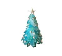 Décoration de Noël fantaisie, arbre de mer, étoile de mer, système de couleur bleue, accessoire de fête - Petit thème de la mer, décoration de bureau, cadeau pour filles