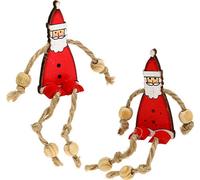 Décoration de Noël Figure Père Noël Rouge Assis 6,5cm, Set de 12