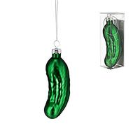 Décoration de Noël - Figurine Pendentif en Verre - Concombre pour Sapin de Noël (1 Pièce)