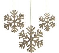 Décoration de Noël Flocon de neige or Ø8-12cm 9er Set de suspensions
