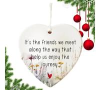 Décoration de Noël « Friends » - Arbre de Noël - Ornements d'amitié en acrylique pour vrais amis - Décoration de vacances pour lui, elle, petit ami, petite amie
