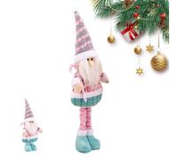 Décoration de Noël Gnome Statuette Décorative Nain Festif Rétractable | Gnome Rembourrée Pour Chambre à Coucher Salon Cuisine Espace Intérieur Dortoir télescopique rose et bleue vieil homme