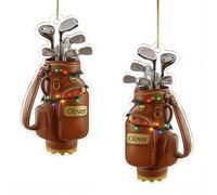 Décoration de Noël Golf Personnalisée - Ornement Sapin en Acrylique Forme Sac de Golf avec Prénom - Cadeau Unique pour Papa, Maman et Amateurs de Golf - Idée Cadeau de Noël 2025 Personnalisable