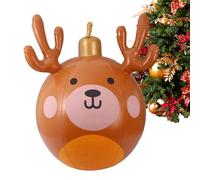 Décoration De Noël Gonflable | Boule à Gonfler de 58 cm Ornements de Noël,Décoration Ours Cerf Extérieure pour Porte Intérieur Jardin Allée,Fête Patio Véranda Vacances