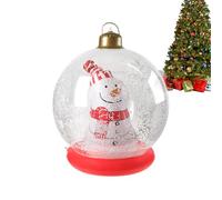 Décoration de Noël gonflable d'extérieur de 61 cm, mignon bonhomme de neige géant imperméable pour fenêtre, jardin, toit, piscine, plage