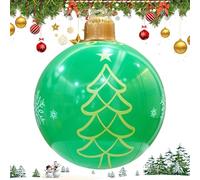 Décoration de Noël gonflable en PVC - Grand ballon de Noël imperméable - 61 cm - Pour terrasse, jardin, maison, pelouse, chemin, parc