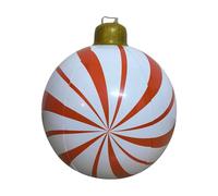 Décoration de Noël gonflée, boules de Noël gonflables en plein air de 23,6 pouces, décorations extérieures de boules de Noël en PVC pour couloirs intérieurs