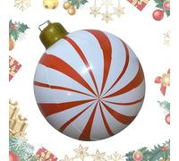 Décoration de Noël gonflée, boules de Noël gonflées | Grandes boules de Noël de 23,6 pouces, décorations extérieures de boules de Noël en PVC pour couloirs intérieurs