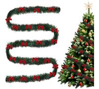 Décoration de Noël Guirlande de sapin de 10 m - Guirlande de sapin artificiel comme réel réutilisable - Guirlande de Noël pour arbre, porte d'entrée, rampe d'escalier, cadre de porte (B)