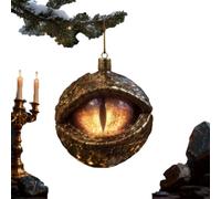 Décoration de Noël œil de Dragon, œil de Dragon Mystique enchanté avec Ficelle, décoration rétro Fantaisie du Moyen-Âge pour Sapin de Noël, Objet de Collection Gothique Unique pour Sapin