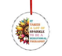 Décoration de Noël, il faut beaucoup d'étincelles souvenirs de Noël à suspendre pour sapin de Noël, souvenir commémoratif amusant, ornements en verre ronds de 7,6 cm, cadeaux de Noël pour technicien