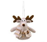 Décoration de Noël - Joli ensemble de décorations de Noël - Pendentif à suspendre pour sapin de Noël comprenant un Père Noël et ses deux amis, élan