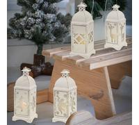 Lanterne Lampe Décorative Décoration de Noël LED Renne Ange Étoile Sapin Blanc