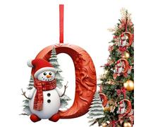 Décoration de Noël Lettre en Forme | Ornement de Voiture et Bonhomme de Neige - Décor 2D Acrylique Pendentif Festif pour Patio Extérieur Pelouse Intérieur Maison Chambre Couloir