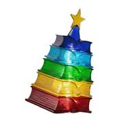 Décoration de Noël littéraire en forme de livre - Ornement d'arbre pour lecteurs, enseignants, clubs, vacances, lecture, collection de lecture - Lumière d'arbre en résine